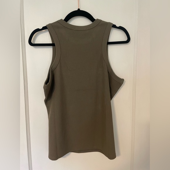 Love Bonito Sevyn Ribbed Racer Tank Top - Clay - Picture 5 of 6